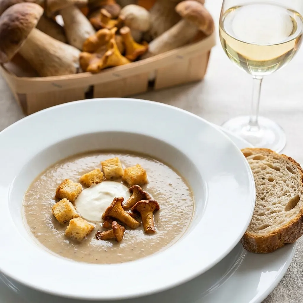 Waldpilzsuppe mit Pfifferlingen
